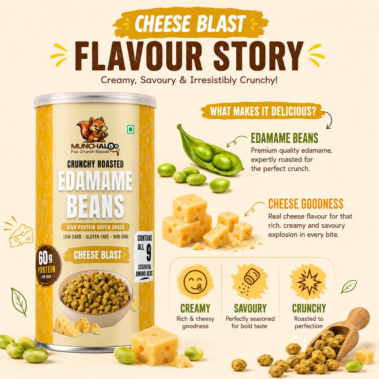 Cheese Blast Edamame
